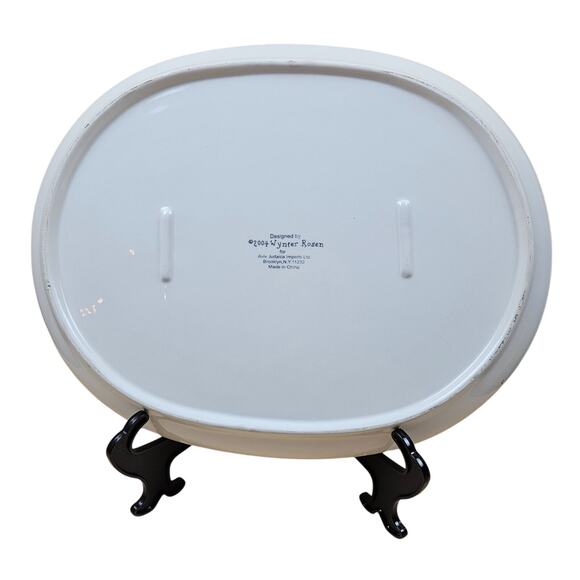 Judaica Kingdom Emanuel Chagall Style Twelve Tribes Handpainted Shabbat Tray - Picture 2 of 9